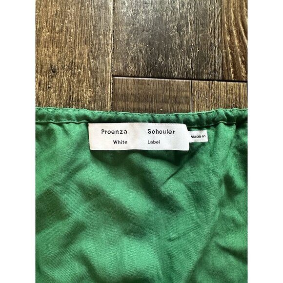 Proenza Schouler White Label Drapey Suiting Ruched Top in Green Size 2 - Picture 4 of 8